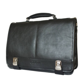 Кожаный портфель Arietta black