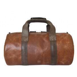 Кожаная дорожная сумка Dossolo cog/brown 
