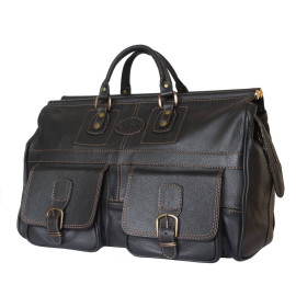 Кожаный саквояж Fabriano black