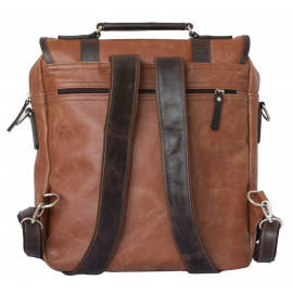 Кожаная сумка-рюкзак Tronto cognac/brown 