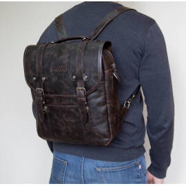 Кожаная сумка-рюкзак Tronto brown 