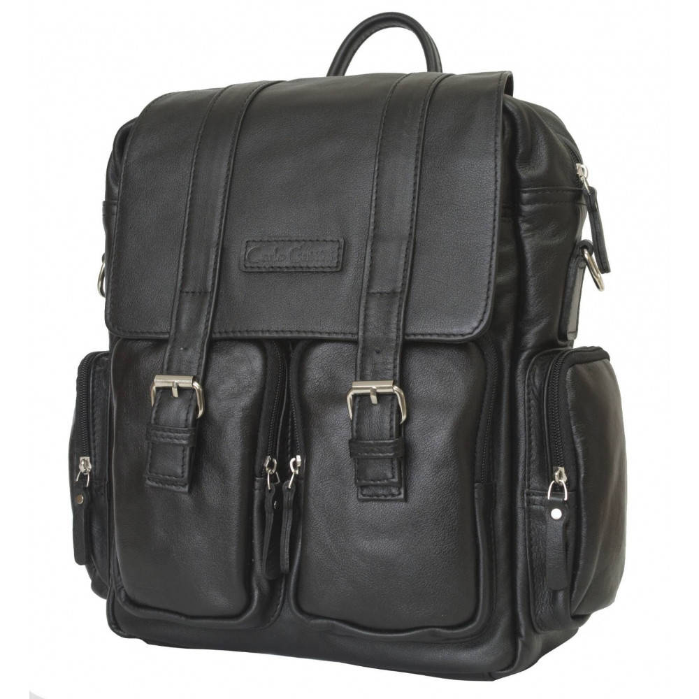 Кожаный рюкзак-сумка Fiorentino black 