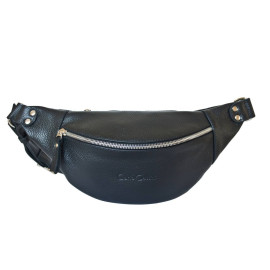 Кожаная поясная сумка Belfiore black