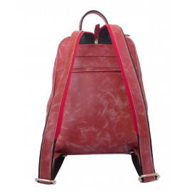 Женский кожаный рюкзак Estense red 