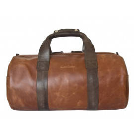 Кожаная дорожная сумка Dossolo cog/brown 