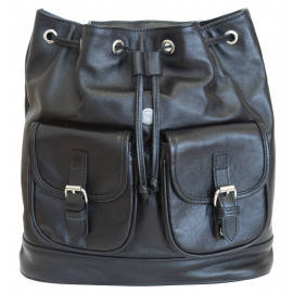 Женский кожаный рюкзак Arno black 