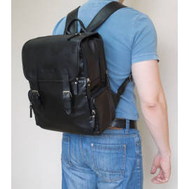 Кожаный рюкзак Santerno black 