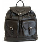 Женский кожаный рюкзак Arno black 