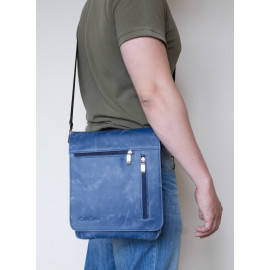 Кожаная мужская сумка Oscano blue 