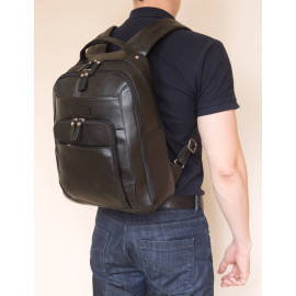 Кожаный рюкзак Monfestino black 