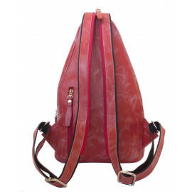 Женский кожаный рюкзак Bevera red 
