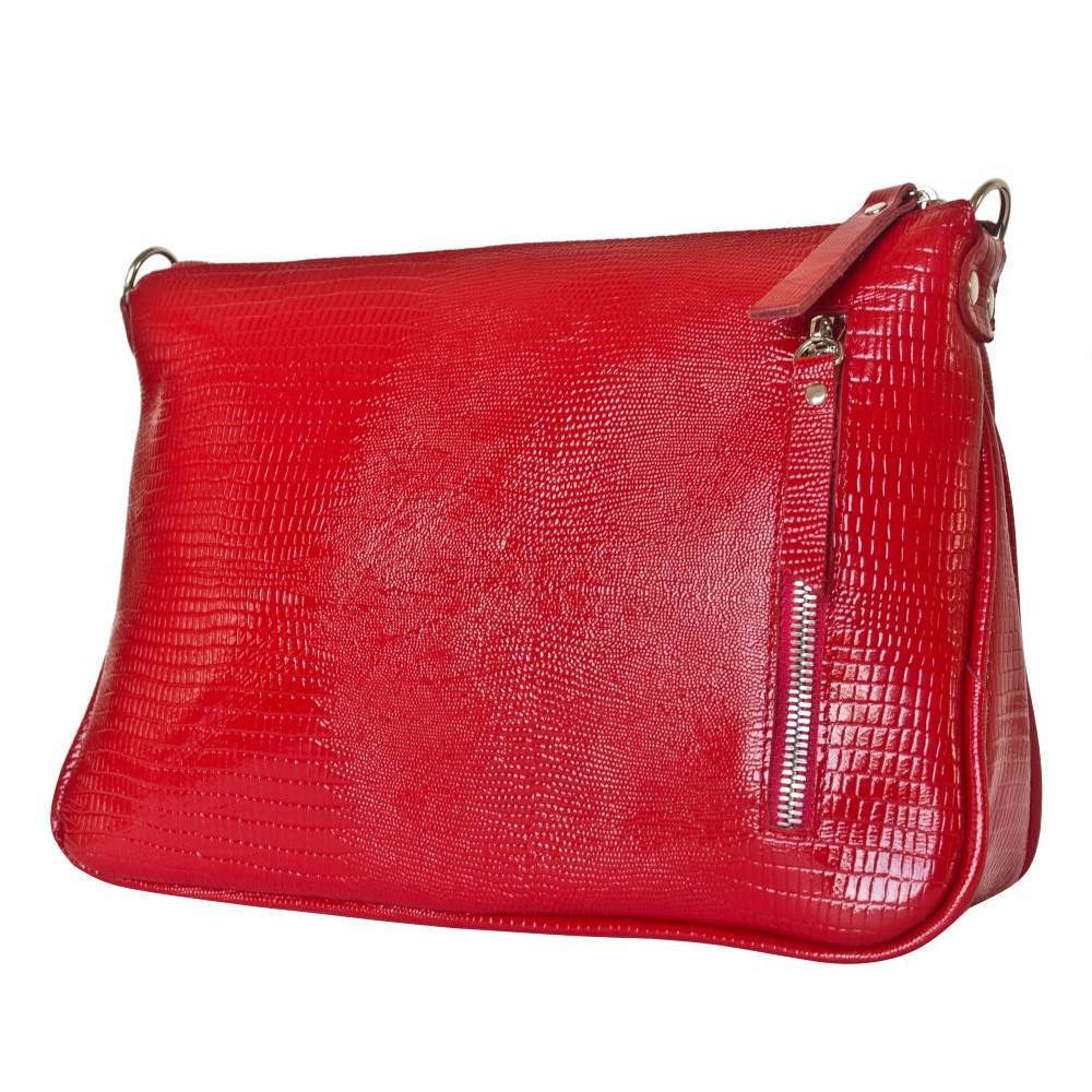 Кожаная женская сумка Lavello red 