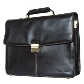 Кожаный портфель Brusado black
