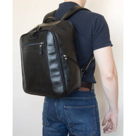 Кожаный рюкзак Cossira black 