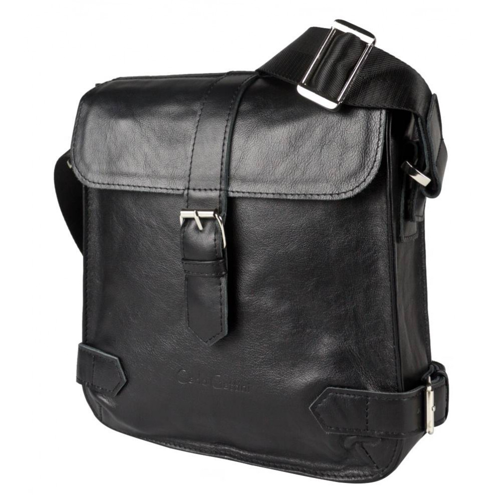Кожаная мужская сумка Antimo black (арт. 5055-01)