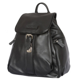 Женский кожаный рюкзак Aventino black