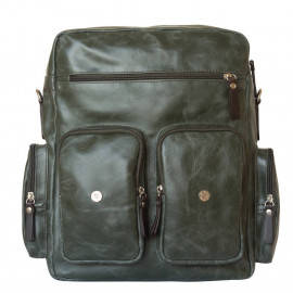 Кожаный рюкзак-сумка Fiorentino green/brown 