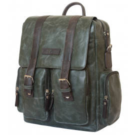 Кожаный рюкзак-сумка Fiorentino green/brown 