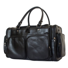 Кожаная дорожная сумка Bufaloro black  Кожаная дорожная сумка Bufaloro black