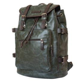 Кожаный рюкзак Volturno green/brown