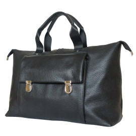 Кожаная дорожная сумка Alberola black