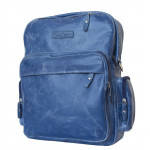 Кожаная сумка-рюкзак Reno blue 