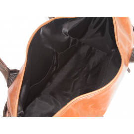 Кожаная дорожно-спортивная сумка Adamello cognac 