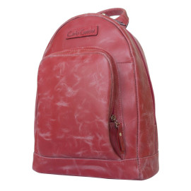 Женский кожаный рюкзак Garda red