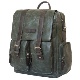 Кожаный рюкзак-сумка Fiorentino green/brown