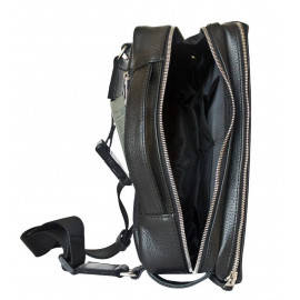 Кожаная поясная сумка Arolla black (арт. 7011-01)