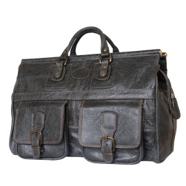 Кожаный саквояж Fabriano black  Кожаный саквояж Fabriano black