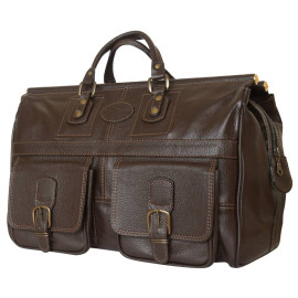 Кожаный саквояж Fabriano brown  Кожаный саквояж Fabriano brown