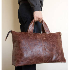 Кожаная дорожная сумка Cassolo brown 