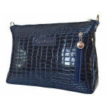 Кожаная женская сумка Lavello dark blue 
