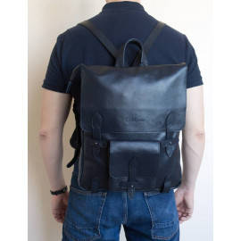 Кожаный рюкзак Arma dark blue 