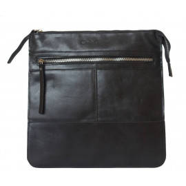 Кожаная мужская сумка Valbona black 